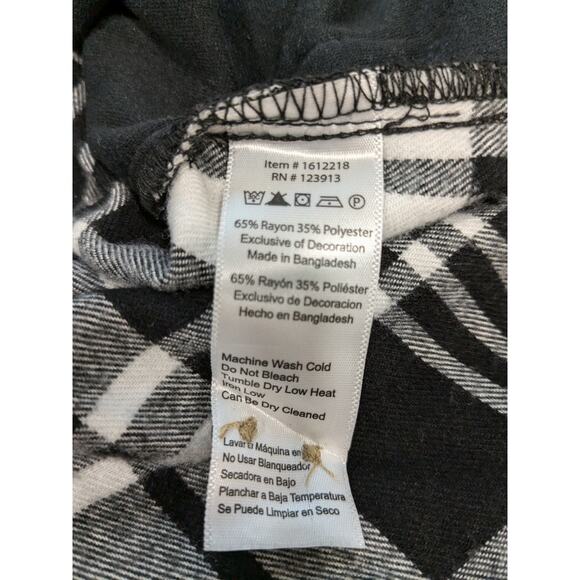 Jachs Girlfriend Black White Flannel Shirt Size Medium - Picture 4 of 4